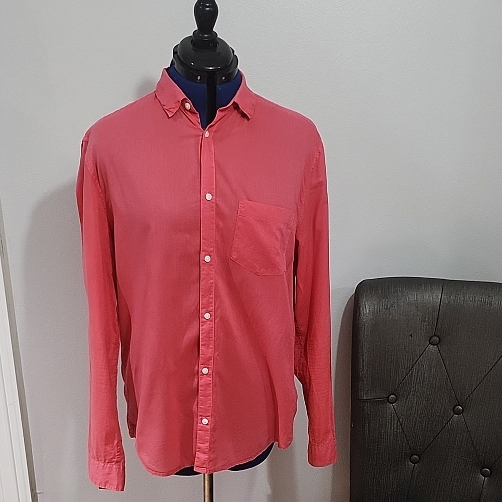 H&M Casual Red Button-Down Shirt
